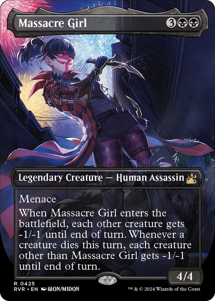FOIL Massacre Girl (Anime Borderless) (RVR-425) - Ravnica Remastered - Magic The Gathering - Single Cards