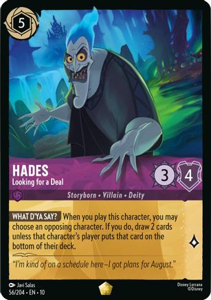 Hades - Looking for a Deal (56/204) - Whispers in the Well - Single Cards