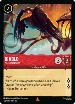 Diablo - Watchful Raven (103/204) - Whispers in the Well COLD FOIL - Single Cards