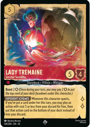 Lady Tremaine - Sinister Socialite (124/204) - Whispers in the Well COLD FOIL - Single Cards
