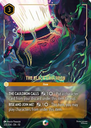 The Black Cauldron (Enchanted) (225/204) - Whispers in the Well HOLOFOIL - Single Cards