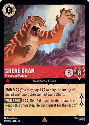 Shere Khan - Fierce and Furious (128/204) - Whispers in the Well COLD FOIL - Single Cards