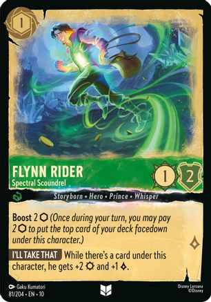 Flynn Rider - Spectral Scoundrel (81/204) - Whispers in the Well COLD FOIL - Single Cards