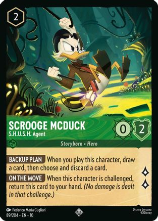 Scrooge McDuck - S.H.U.S.H. Agent (89/204) - Whispers in the Well COLD FOIL - Single Cards