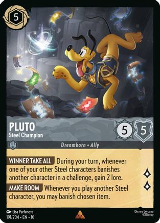 Pluto - Steel Champion (191/204) - Whispers in the Well COLD FOIL - Single Cards