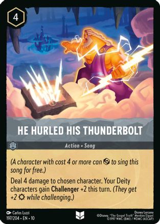 He Hurled His Thunderbolt (197/204) - Whispers in the Well COLD FOIL - Single Cards