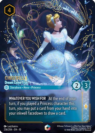 Cinderella - Dream Come True (Enchanted) (236/204) - Whispers in the Well HOLOFOIL - Single Cards