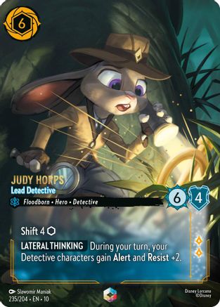 Judy Hopps - Lead Detective (Enchanted) (235/204) - Whispers in the Well HOLOFOIL - Single Cards