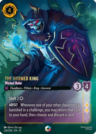 The Horned King - Wicked Ruler (Enchanted) (226/204) - Whispers in the Well HOLOFOIL - Single Cards