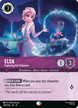 Elsa - Exploring the Unknown (Epic) (208/204) - Whispers in the Well HOLOFOIL - Single Cards