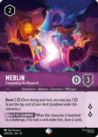 Merlin - Completing His Research (Epic) (209/204) - Whispers in the Well HOLOFOIL - Single Cards