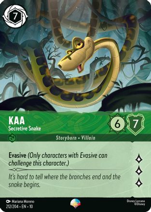 Kaa - Secretive Snake (Epic) (212/204) - Whispers in the Well HOLOFOIL - Single Cards