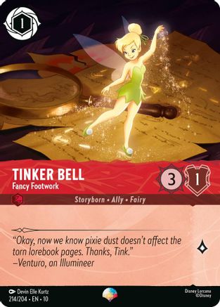 Tinker Bell - Fancy Footwork (Epic) (214/204) - Whispers in the Well HOLOFOIL - Single Cards