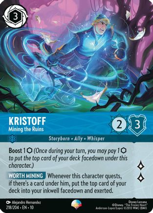 Kristoff - Mining the Ruins (Epic) (218/204) - Whispers in the Well HOLOFOIL - Single Cards
