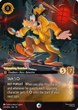 Goofy - Galumphing Gumshoe (Enchanted) (223/204) - Whispers in the Well HOLOFOIL - Single Cards