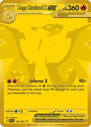 Mega Charizard X ex - 130/094 130 - ME02 Phantasmal Flames Holofoil - Single Cards