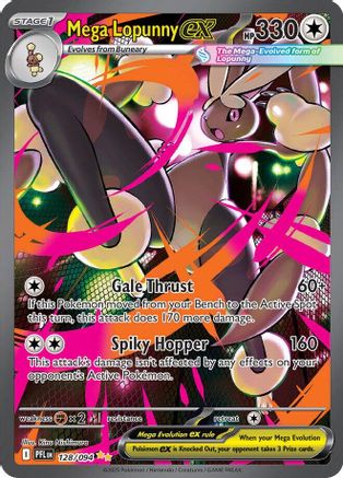 Mega Lopunny ex - 128/094 128 - ME02 Phantasmal Flames Holofoil - Single Cards