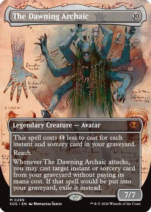 FOIL The Dawning Archaic (Borderless) (SOS-289) - Secrets of Strixhaven - Magic The Gathering - Single Cards