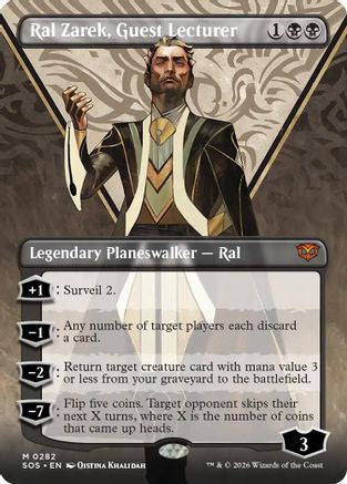 FOIL Ral Zarek, Guest Lecturer (Borderless) (SOS-282) - Secrets of Strixhaven - Magic The Gathering - Single Cards