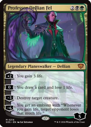 Professor Dellian Fel (SOS-214) - Secrets of Strixhaven - Magic The Gathering - Single Cards