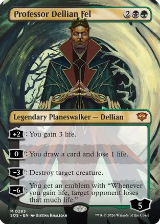 Professor Dellian Fel (Borderless) (SOS-283) - Secrets of Strixhaven - Magic The Gathering - Single Cards