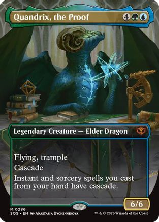 FOIL Quandrix, the Proof (Borderless) (SOS-286) - Secrets of Strixhaven - Magic The Gathering - Single Cards