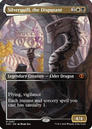 FOIL Silverquill, the Disputant (Borderless) (SOS-287) - Secrets of Strixhaven - Magic The Gathering - Single Cards