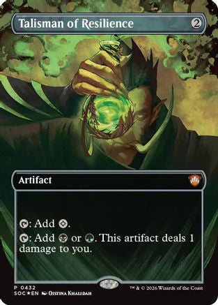 FOIL Talisman of Resilience (Borderless) (SOC-432) - Commander: Secrets of Strixhaven - Magic The Gathering - Single Cards