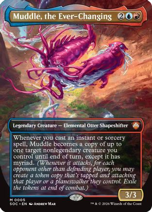 FOIL Muddle, the Ever-Changing (Borderless) (SOC-005) - Commander: Secrets of Strixhaven - Magic The Gathering - Single Cards