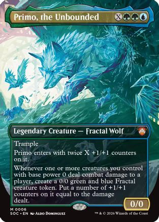 Primo, the Unbounded (Borderless) (SOC-006) - Commander: Secrets of Strixhaven - Magic The Gathering - Single Cards