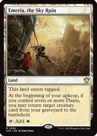 Emeria, the Sky Ruin (SOC-368) - Commander: Secrets of Strixhaven - Magic The Gathering - Single Cards