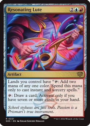 Resonating Lute (SOS-221) - Secrets of Strixhaven - Magic The Gathering - Single Cards