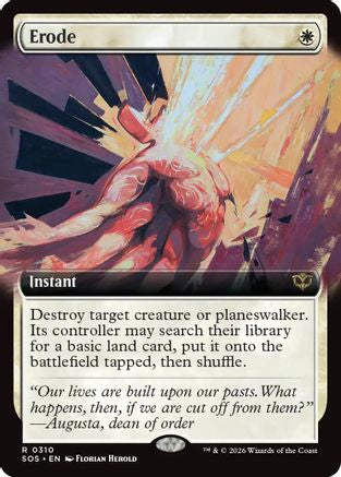 FOIL Erode (Extended Art) (SOS-310) - Secrets of Strixhaven - Magic The Gathering - Single Cards