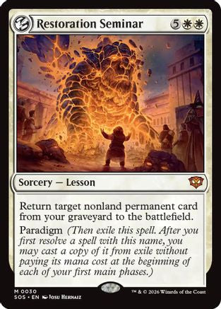 Restoration Seminar (SOS-030) - Secrets of Strixhaven - Magic The Gathering - Single Cards