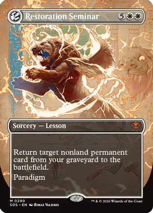 Restoration Seminar (Borderless) (SOS-290) - Secrets of Strixhaven - Magic The Gathering - Single Cards