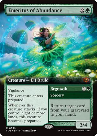 FOIL Emeritus of Abundance (Extended Art) (SOS-339) - Secrets of Strixhaven - Magic The Gathering - Single Cards