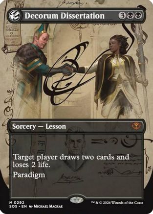 Decorum Dissertation (Borderless) (SOS-292) - Secrets of Strixhaven - Magic The Gathering - Single Cards