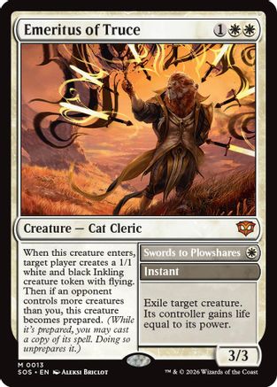 Emeritus of Truce (SOS-013) - Secrets of Strixhaven - Magic The Gathering - Single Cards