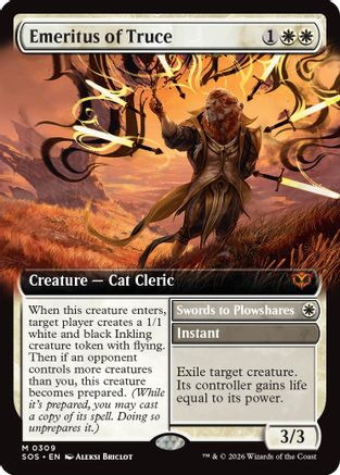 FOIL Emeritus of Truce (Extended Art) (SOS-309) - Secrets of Strixhaven - Magic The Gathering - Single Cards