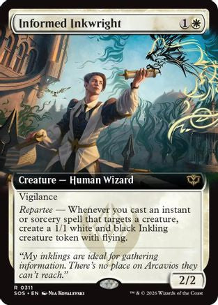 Informed Inkwright (Extended Art) (SOS-311) - Secrets of Strixhaven - Magic The Gathering - Single Cards