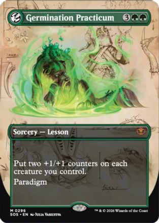 FOIL Germination Practicum (Borderless) (SOS-296) - Secrets of Strixhaven - Magic The Gathering - Single Cards