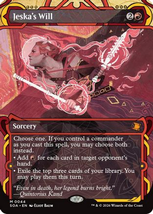 FOIL Jeska's Will (SOA-044) - Secrets of Strixhaven: Mystical Archive - Magic The Gathering - Single Cards