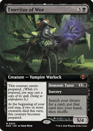 FOIL Emeritus of Woe (Extended Art) (SOS-324) - Secrets of Strixhaven - Magic The Gathering - Single Cards