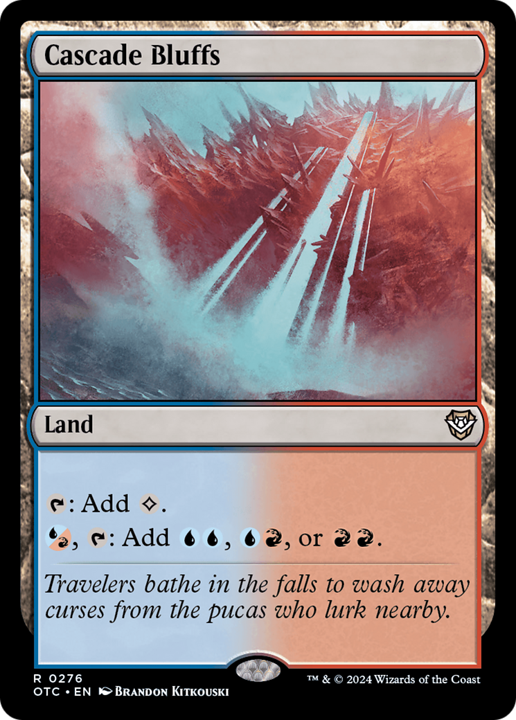 Cascade Bluffs (OTC-276) - Outlaws of Thunder Junction Commander - Magic The Gathering - Single Cards