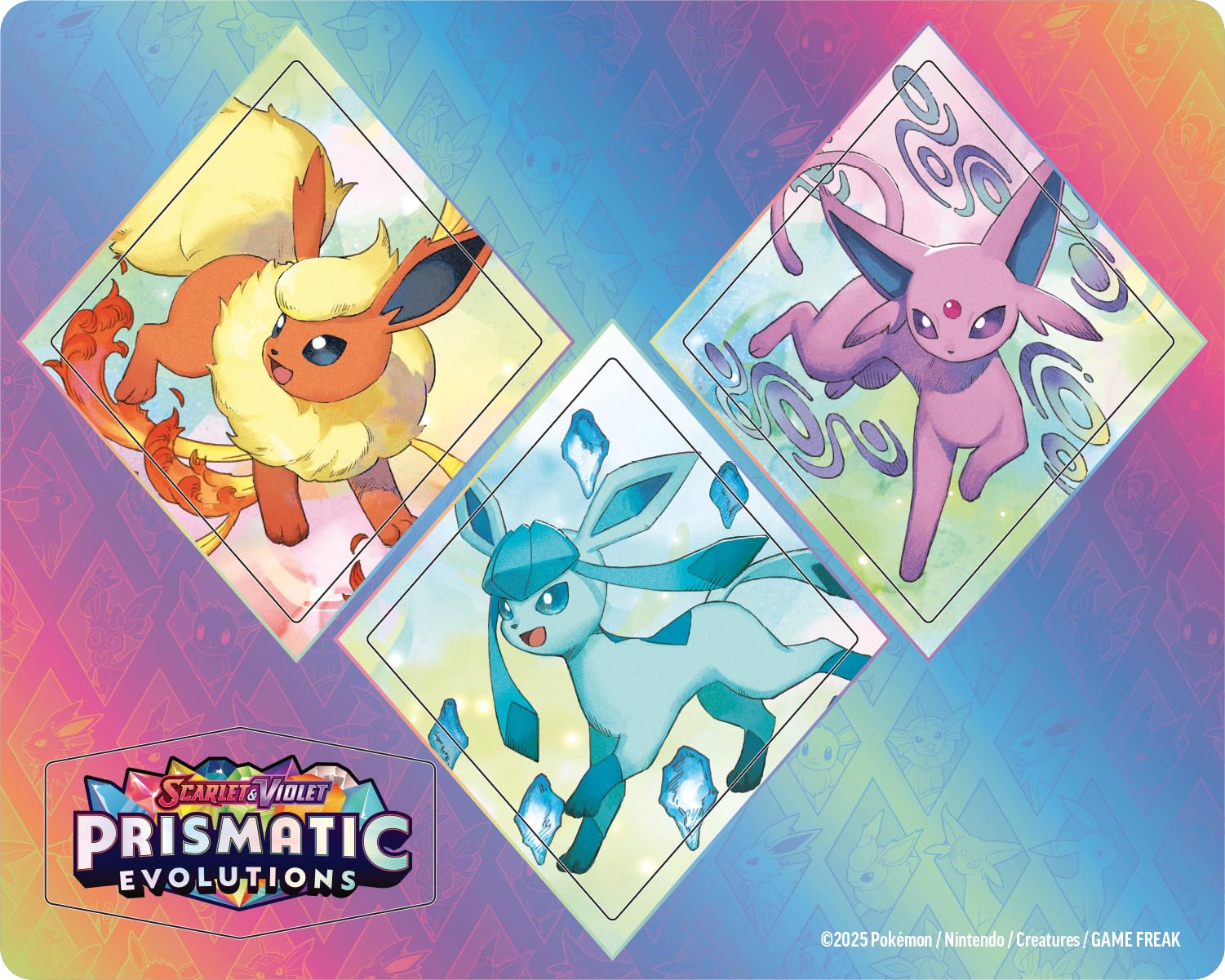 Pokemon TCG: Scarlet & Violet—Prismatic Evolutions Tech Sticker Collection – Glaceon (1 Foil Promo Card & 3 Booster Packs) - 3