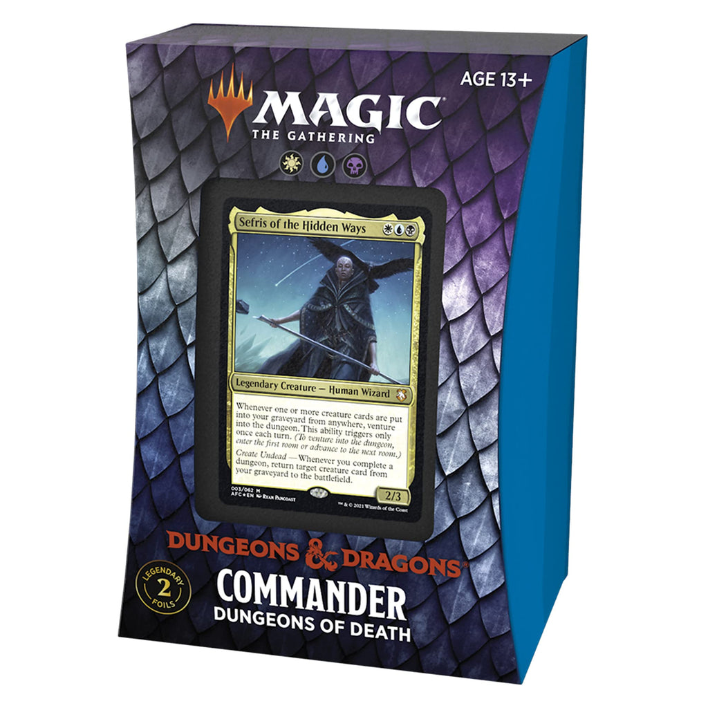 Magic: The Gathering Adventures in The Forgotten Realms Commander Deck – Dungeons of Death (White-Blue-Black) - 2
