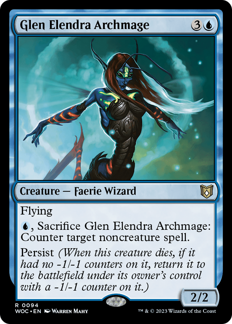 Glen Elendra Archmage (WOC-094) - Wilds of Eldraine Commander - Magic The Gathering - Single Cards