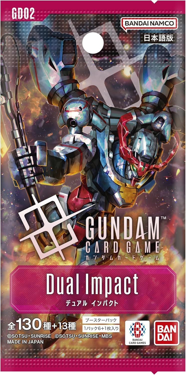 BANDAI Gundam Card Game Booster Pack - Dual Impact (GD02) (Japanese) - 6 Cards