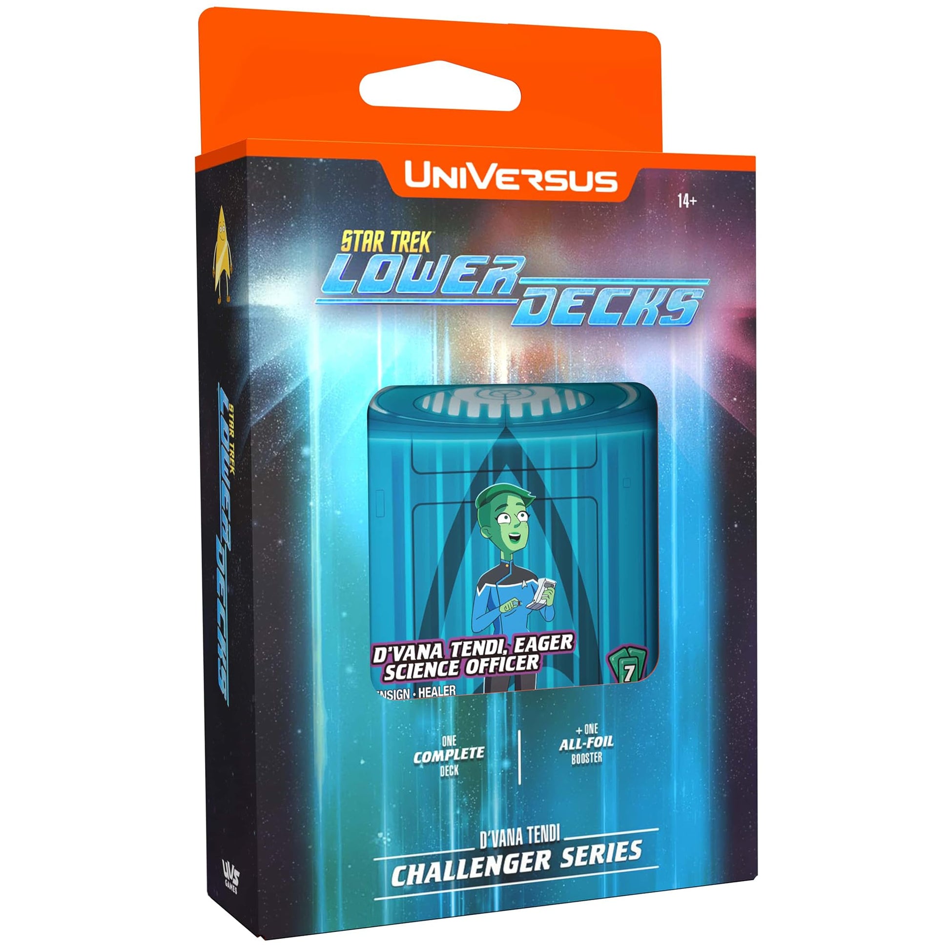 UniVersus: Star Trek Lower Decks: Challenger Series - Tendi - 63 Cards, 2 Characters, Ready to Play Deck-Building Card Game, 6 Foil/Alt Art Cards - 4