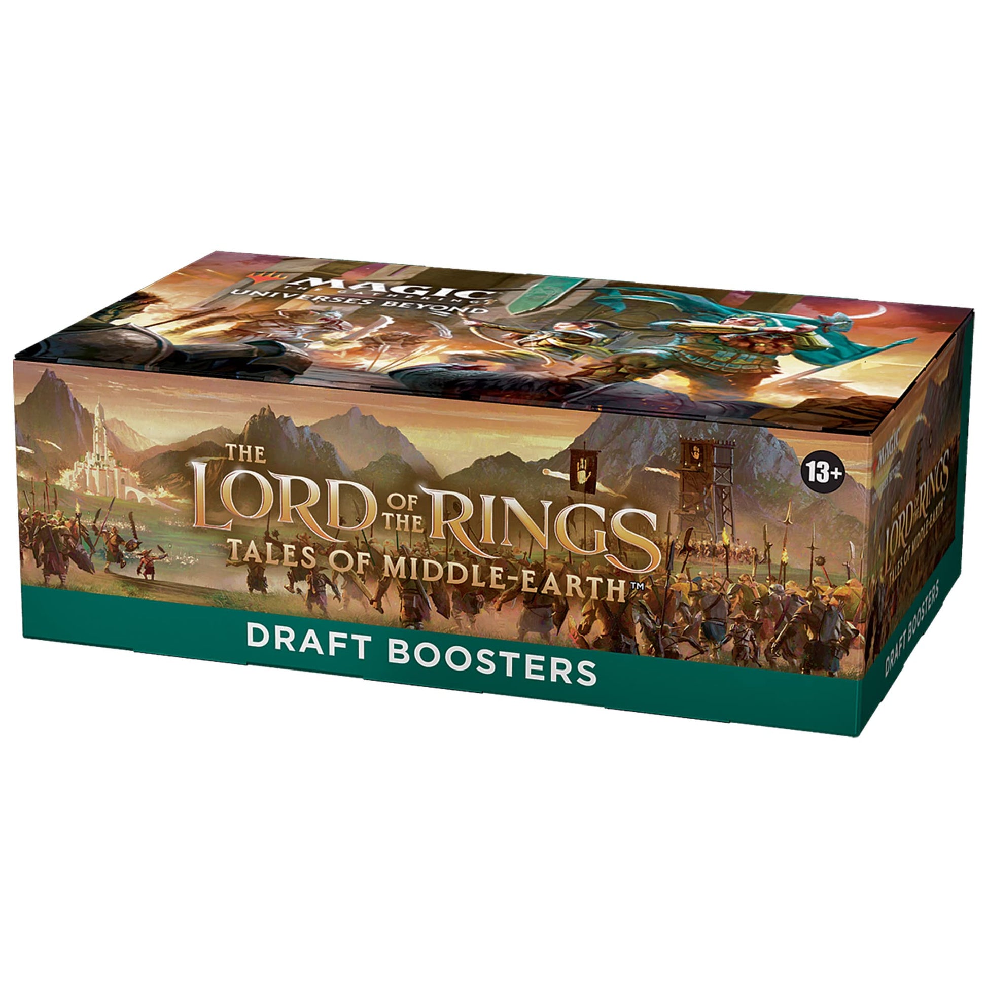 Magic: The Gathering The Lord of The Rings: Tales of Middle-Earth Draft Booster Box - 36 Packs + 1 Box Topper Card - 3